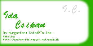 ida csipan business card